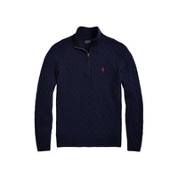Polo Ralph Lauren Maglione a Trecce Mezza Zip Lana e Cashmere Uomo