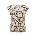 Joseph Ribkoff Top Donna Aderente Stampa Astratta Tessuto Riciclato Cap Sleeve