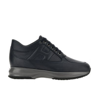 Hogan Interactive Sneakers Uomo in Pelle Liscia con H in Rilievo