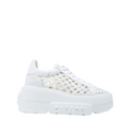 Casadei Nexus Versilia Flore Sneaker Donna Zeppa Paglia Vienna Bianca