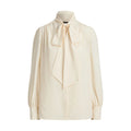Lauren Ralph Lauren Klaryce blusa con fiocco in georgette donna