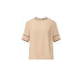 Fabiana Filippi Top Donna Crepe con Tulle e Filo Diamante TPD266F289