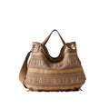 Borbonese London Borsa Donna Large Vitello Nabuk con Tracolla Made in Italy