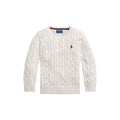 Polo Ralph Lauren Maglia a Trecce Girocollo in Cotone Bambino