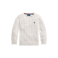 Polo Ralph Lauren Maglia a Trecce Girocollo in Cotone Bambino