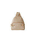 Borbonese Gemini Zaino Medium Donna Tela Coated Op Pelle di Vitello Made in Italy