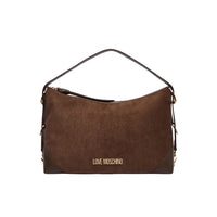 Love Moschino Signature Zip borsa a spalla effetto velour donna