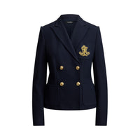 Lauren Ralph Lauren blazer doppiopetto in piqué stretch donna