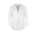 Elisabetta Franchi Camicia Cotone Stretch Logo Gioiello Donna