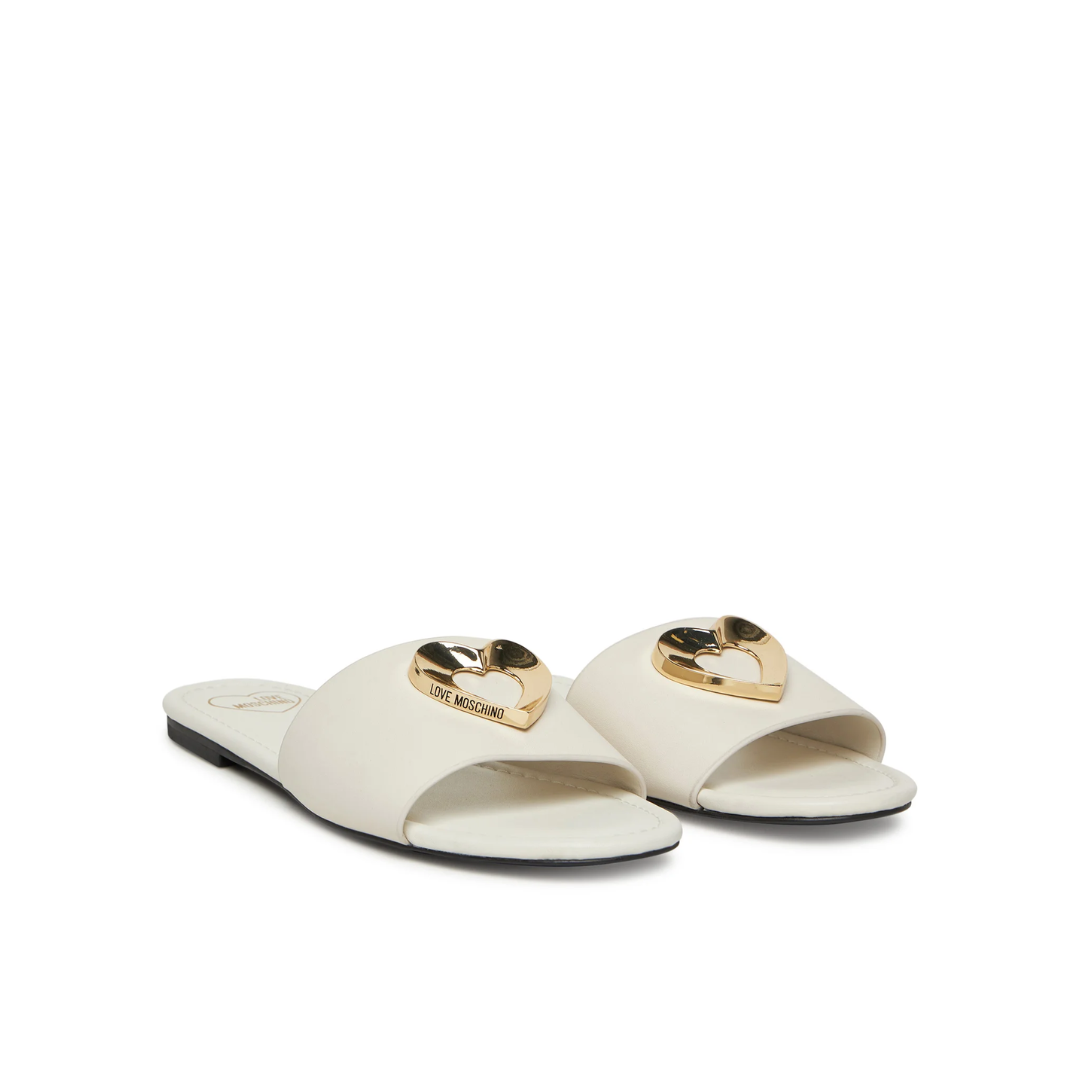 Love Moschino Sabot Donna - In Pelle Con Suola In Gomma - Foto 6