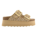 Colors of California HC.BES602 Sandalo Platform Donna in Rafia con Fibbie
