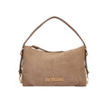 Love Moschino Signature Zip Borsa a Spalla Donna in Velour