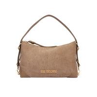 Love Moschino Signature Zip Borsa a Spalla Donna in Velour