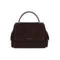 Orciani Sveva Peach Cargo Midi borsa in suede a spalla donna