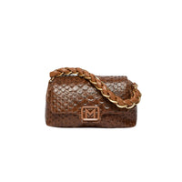 Marella Dorico Borsa Donna con Dettagli Effetto Rettile e Catena