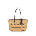 Hogan Address Shopping Bag Piccola Donna in Rafia Inserti Pelle Via Monte Napoleone