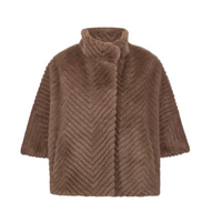Joseph Ribkoff giacca a mantella in pelliccia chevron donna