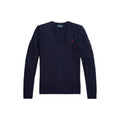 Polo Ralph Lauren Maglione Kimberly a Trecce in Lana e Cashmere Donna