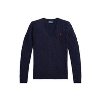 Polo Ralph Lauren Maglione Kimberly a Trecce in Lana e Cashmere Donna