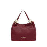 Love Moschino Borsa a Mano Grande Donna Vino in Poliuretano Martellato