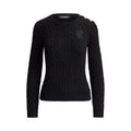 Lauren Ralph Lauren maglia a trecce Slim Fit con bottoni donna