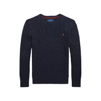 Polo Ralph Lauren Maglione Girocollo a Trecce in Cotone Bambino