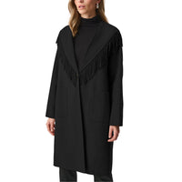 Joseph Ribkoff cappotto double face in misto lana con frange donna