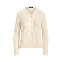 Lauren Ralph Lauren cardigan a trecce cotone e viscosa donna