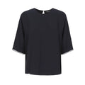 Fabiana Filippi Top Donna Enver Satin con Tulle e Filo Diamante TPD276F728