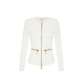 Elisabetta Franchi Cardigan in Maglia Punto Stoffa con Zip Donna