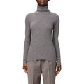 Fabiana Filippi Maglia Collo Alto Platinum a Costine Donna