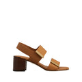 Tod's Sandalo Donna in Pelle a Fasce Tacco 55mm Terminali Metallici Cuoio