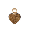 Borbonese Portachiavi Cuore Donna Camoscio Op Pelle Agnello Charm Borsa Oro