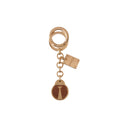 Borbonese Portachiavi Coccinella Donna Metallo Smaltato Op Charm Borsa Oro