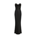 Elisabetta Franchi Abito Red Carpet in Raso con Drappeggi Donna