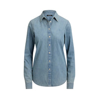 Lauren Ralph Lauren Classic Fit camicia denim in cotone donna