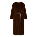 Max Mara Studio Mstorma Cappotto Lungo Donna Effetto Pelliccia