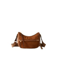 Borbonese Luna Bag Small Donna Pelle Scamosciata Mezzaluna Made in Italy