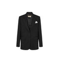 Elisabetta Franchi Blazer Monopetto in Gabardina con Pochette Donna