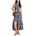 Michael Kors High Low Smock Maxi Dress Abito Lungo Donna