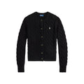 Polo Ralph Lauren Cardigan Girocollo a Trecce Lana Cashmere Donna