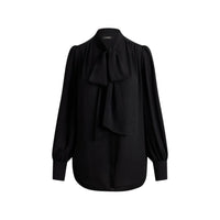 Lauren Ralph Lauren Klaryce blusa in georgette con fiocco donna